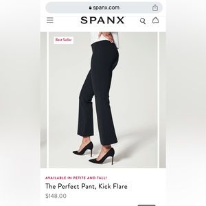 Spanx The Perfect Pant Kick Flare - black, small